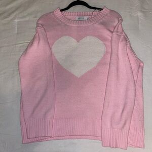 Pink Heart Sweater by Wild Fable
